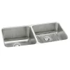 Elkay ELUH311810RDBG Lustertone® Classic Stainless Steel 30-3/4& x 18-1/2& x 10& Equal Double Bowl Undermount Sink Kit with Right Drain - One-stop shop for professional tools and equipment.