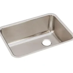 Elkay ELUH231710R Lustertone® Classic Stainless Steel 25-1/2& x 19-1/4& x 10& Single Bowl Undermount Sink with Right Drain - One-stop shop for professional tools and equipment.