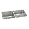 Elkay ELUH311810RPD Lustertone® Classic Stainless Steel 30-3/4& x 18-1/2& x 10& Equal Double Bowl Undermount Sink with Right Perfect Drain® - One-stop shop for professional tools and equipment.