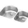 Elkay ELUH3119RPD Lustertone® Classic Stainless Steel 31-1/4& x 20& x 7-1/2& Offset 60/40 Double Undermount Sink w/Perfect Drain® - One-stop shop for professional tools and equipment.