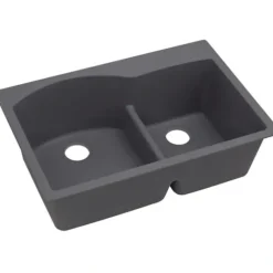Elkay ELXH3322R Quartz Luxe® 33& x 22& x 10& Offset 60/40 Double Bowl Drop-in Sink with Aqua Divide - One-stop shop for professional tools and equipment.
