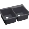 Elkay ELX250R Quartz Luxe® 33& x 22& x 9-1/2& Offset Double Bowl Drop-in Sink - One-stop shop for professional tools and equipment.