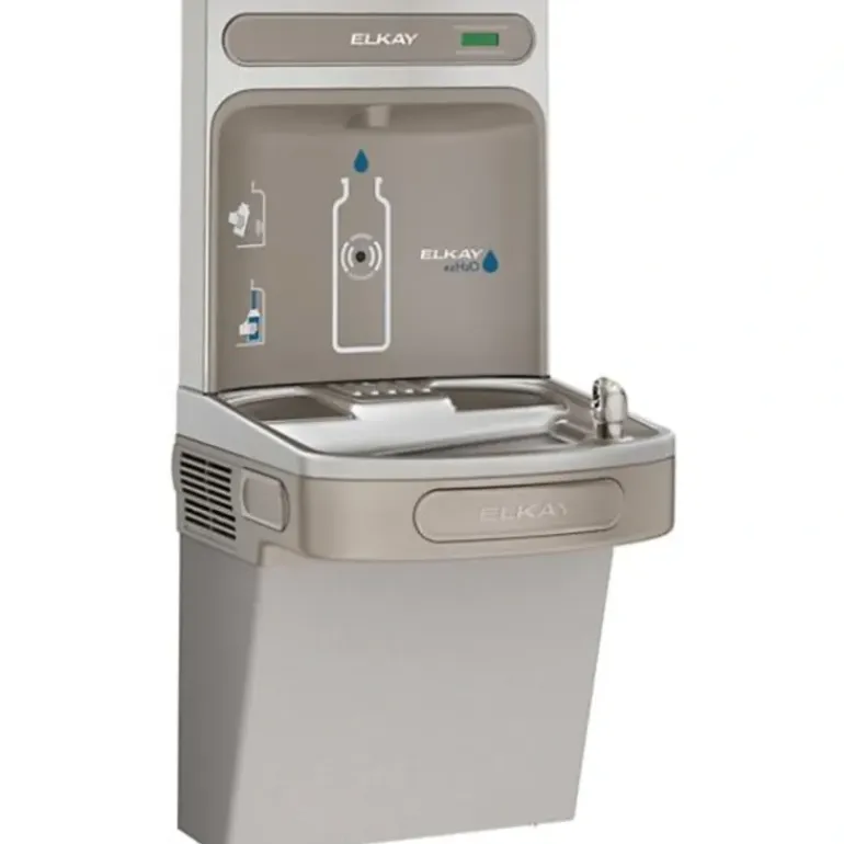 Elkay EZSDWSVRLK ezH2O® Bottle Filling Station with Single ADA Vandal-Resistant Cooler Non-Filtered Non-Refrigerated Light Gray - One-stop shop for professional tools and equipment.