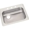 Elkay GE12521L Dayton® Stainless Steel 25& x 21-1/4& x 5-3/8& Single Bowl Drop-in Sink with Left Drain - One-stop shop for professional tools and equipment.