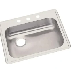 Elkay GE12521L Dayton® Stainless Steel 25& x 21-1/4& x 5-3/8& Single Bowl Drop-in Sink with Left Drain - One-stop shop for professional tools and equipment.