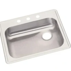 Elkay GE12522R Dayton® Stainless Steel 25& x 22& x 5-3/8& Single Bowl Drop-in Sink with Right Drain - One-stop shop for professional tools and equipment.