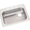 Elkay GE12521R Dayton® Stainless Steel 25& x 21-1/4& x 5-3/8& Single Bowl Drop-in Sink with Right Drain - One-stop shop for professional tools and equipment.