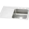 Elkay ILR3322R Lustertone® Classic Stainless Steel 33& x 22& x 7-5/8& Single Bowl Drop-in Sink with Drainboard - One-stop shop for professional tools and equipment.