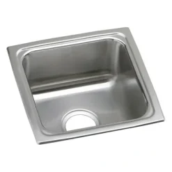Elkay LFRAD151555 Lustertone® Classic Stainless Steel 15& x 15& x 5-1/2& Single Bowl Drop-in Bar ADA Sink - One-stop shop for professional tools and equipment.