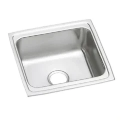 Elkay LFR1918PD Lustertone® Classic Stainless Steel 19& x 18& x 7-5/8& Single Bowl Drop-in Sink with Perfect Drain® - One-stop shop for professional tools and equipment.