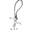 Elkay LK843AF08LC 8& Centerset Exposed Deck Mount Faucet 44in Flexible Hose with 1.2 GPM Spray Head + 8& Arc Tube Spout 2& Lever Handles - One-stop shop for professional tools and equipment.