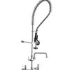 Elkay LK943AF10LC 8& Centerset Wall Mount Faucet 44& Flexible Hose with 1.2 GPM Spray Head + 10& Arc Tube Spout 2& Lever Handles - One-stop shop for professional tools and equipment.