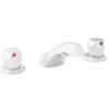Elkay LK651 8& Centerset with Concealed Deck Metered Lavatory Faucet with Cast Fixed Spout Push Button Handles Chrome - One-stop shop for professional tools and equipment.