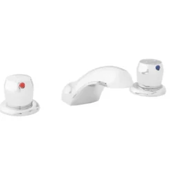 Elkay LK651 8& Centerset with Concealed Deck Metered Lavatory Faucet with Cast Fixed Spout Push Button Handles Chrome - One-stop shop for professional tools and equipment.