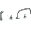Elkay LK801AT08L2 8& Centerset with Concealed Deck Faucet with 8& Arc Tube Spout 2& Lever Handles with Side Spray Chrome - One-stop shop for professional tools and equipment.