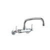 Elkay LK945AT10L2T Foodservice 3-8& Adjustable Centers Wall Mount Faucet w/10& Arc Tube Spout 2& Lever Handles 2& Inlet Chrome - One-stop shop for professional tools and equipment.