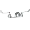 Elkay LK940AT12T6H Foodservice 8& Centerset Wall Mount Faucet with 12& Arc Tube Spout 6& Wristblade Handles 1/2& Offset Inlets - One-stop shop for professional tools and equipment.