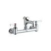 Elkay LK940BP03L2H 8& Centerset Wall Mount Faucet with 3& Bucket Hook Spout 2& Lever Handles 1/2& Offset Inlets Polished Chrome - One-stop shop for professional tools and equipment.