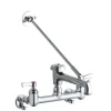 Elkay LK940BP07L2S 8& Centerset Wall Mount Faucet with 7& Bucket Hook Spt 2in Lever Handles 1/2& Offset Inlets+Stop Polished Chrome - One-stop shop for professional tools and equipment.