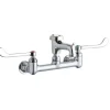 Elkay LK940BP03T6H 8& Centerset Wall Mount Faucet w/3& Bucket Hook Spout 6& Wristblade Handles 1/2& Offset Inlet Polished Chrome - One-stop shop for professional tools and equipment.