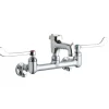 Elkay LK940BP03T6S 8& Centerset Wall Mount Faucet 3& Bucket Hook Spt 6& Wristblade Handles 1/2& Offset Inlets+Stop Polished Chrome - One-stop shop for professional tools and equipment.