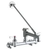 Elkay LK940BR07L2S 8& Centerset Wall Mount Faucet with 7& Bucket Hook Spt 2& Lever Handles 1/2& Offset Inlets+Stop Rough Chrome - One-stop shop for professional tools and equipment.