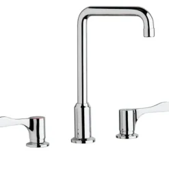 Elkay LKD2437BHC 8& Centerset Concealed Deck Mount Faucet with Arc Tube Spout and 4& Lever Handles Chrome - One-stop shop for professional tools and equipment.