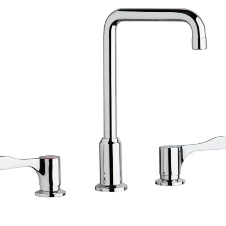 Elkay LKD2437BHC 8& Centerset Concealed Deck Mount Faucet with Arc Tube Spout and 4& Lever Handles Chrome - One-stop shop for professional tools and equipment.