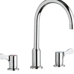 Elkay LKD2439C 8& Centerset Concealed Deck Mount Faucet with Arc Spout and 2-5/8& Lever Handles Chrome - One-stop shop for professional tools and equipment.