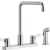 Elkay LKD2443C 8& Centerset Exposed Deck Mount Faucet with Arc Spout and 2-5/8& Lever Handles with Side Spray Chrome - One-stop shop for professional tools and equipment.