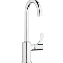 Elkay LKDVR208513C Single Hole 12-1/2& Vandal Resistant Deck Mount Faucet with Gooseneck Spout Lever Handle on Right Side Chrome - One-stop shop for professional tools and equipment.