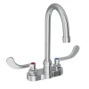 Elkay LK406GN05T4 4& Centerset with Exposed Deck Faucet with 5& Gooseneck Spout 4& Wristblade Handles Chrome - One-stop shop for professional tools and equipment.