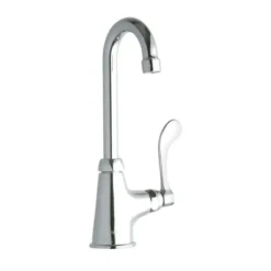 Elkay LK535GN04T6 Single Hole with Single Control Faucet with 4& Gooseneck Spout 6& Wristblade Handle Chrome - One-stop shop for professional tools and equipment.