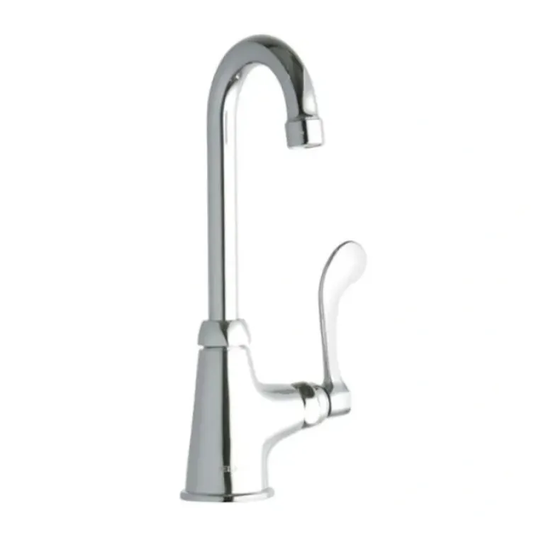 Elkay LK535GN04T6 Single Hole with Single Control Faucet with 4& Gooseneck Spout 6& Wristblade Handle Chrome - One-stop shop for professional tools and equipment.