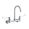 Elkay LK940GN05T6S Scrub/Handwash 8& Centerset Wall Mount Faucet w/5& Gooseneck Spout 6& Wristblade Handle 1/2& Offset Inlets+Stop - One-stop shop for professional tools and equipment.