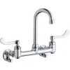 Elkay LK940GN08T4S Scrub/Handwash 8& Centerset Wall Mount Faucet with 8& Gooseneck Spout 4in Wristblade Handle 1/2& Offset Inlets+Stop - One-stop shop for professional tools and equipment.