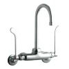 Elkay LK945GN05T6T Foodservice 3-8& Adjustable Centers Wall Mount Faucet w/5& Gooseneck Spout 6& Wristblade Handles 2& Inlet - One-stop shop for professional tools and equipment.