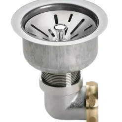 Elkay LK35L 3-1/2& Drain Fitting Type 304 Stainless Steel Body Strainer Basket Tailpiece and Elbow - One-stop shop for professional tools and equipment.