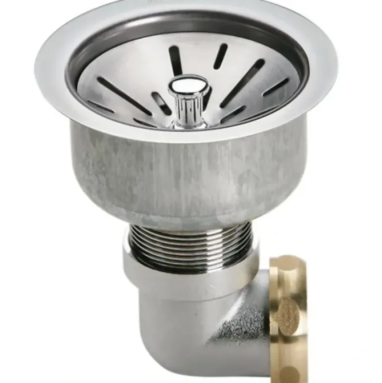 Elkay LK35L 3-1/2& Drain Fitting Type 304 Stainless Steel Body Strainer Basket Tailpiece and Elbow - One-stop shop for professional tools and equipment.