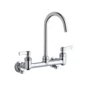 Elkay LK940LGN05L2S 8& Centerset Deck Mount Laminar Flow Faucet with 5& Gooseneck Spout 2& Lever Handles 1/2& Offset Inlets+Stop - One-stop shop for professional tools and equipment.