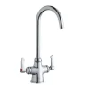 Elkay LK500LGN05L2 Single Hole with Concealed Deck Laminar Flow Faucet with 5& Gooseneck Spout 2& Lever Handles Chrome - One-stop shop for professional tools and equipment.