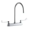 Elkay LK810LGN08T6 8& Centerset with Exposed Deck Laminar Flow Faucet with 8& Gooseneck Spout 6& Wristblade Handles Chrome - One-stop shop for professional tools and equipment.