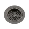 Elkay LKS35AS 3-1/2& Drain Fitting Antique Steel Finish Body and Basket with Rubber Stopper - One-stop shop for professional tools and equipment.