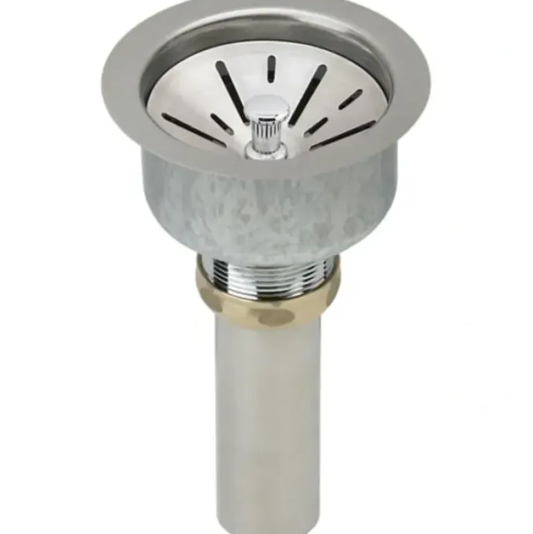 Elkay LK99S Deluxe 3-1/2& Drain with Satin Finish Type 304 Stainless Steel Body Strainer Basket Rubber Seal and Tailpiece - One-stop shop for professional tools and equipment.