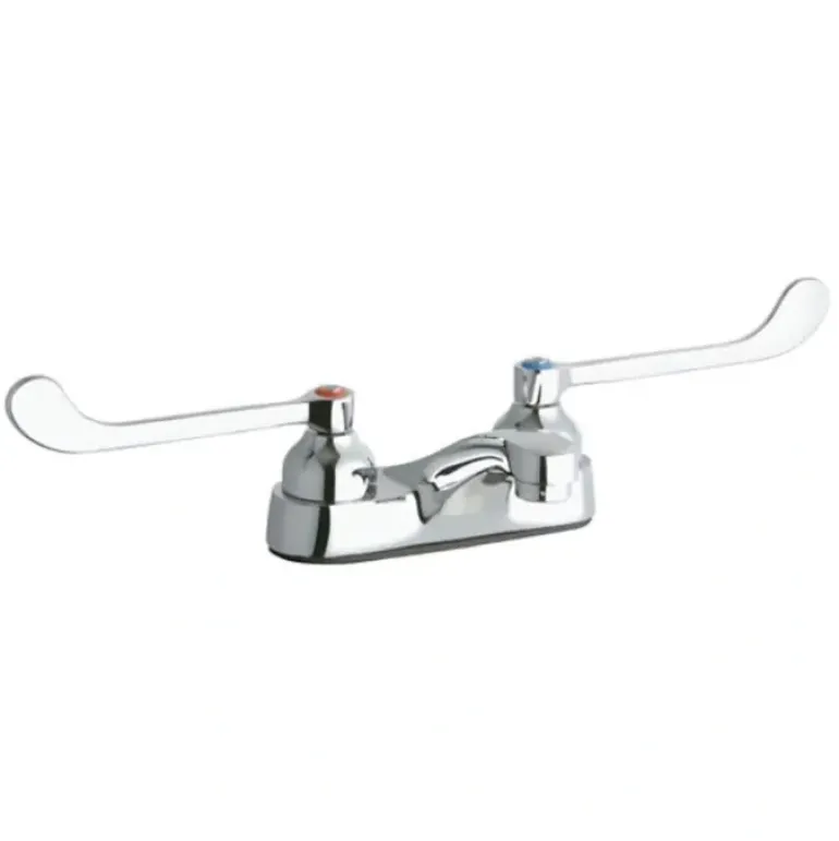 Elkay LK402T4 4& Centerset with Exposed Deck Faucet Integral Spout 4& Wristblade Handles - One-stop shop for professional tools and equipment.