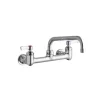 Elkay LK940TS08L2H Foodservice 8& Centerset Wall Mount Faucet with 8& Tube Spout 2& Lever Handles 1/2& Offset Inlets Chrome - One-stop shop for professional tools and equipment.