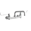 Elkay LK940TS08T6H Foodservice 8& Centerset Wall Mount Faucet with 8& Tube Spout 6& Wristblade Handles 1/2& Offset Inlet Chrome - One-stop shop for professional tools and equipment.