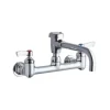 Elkay LK940VS07L2H Service/Utility 8& Centerset Wall Mount Faucet w/7& Vented Spout 2& Lever Handles 1/2& Offset Inlet Chrome - One-stop shop for professional tools and equipment.
