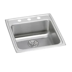 Elkay LRAD202265PD Lustertone® Classic Stainless Steel 19-1/2& x 22& x 6-1/2& Single Bowl Drop-in ADA Sink with Perfect Drain® - One-stop shop for professional tools and equipment.
