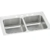 Elkay LRAD291865PD Lustertone® Classic Stainless Steel 29& x 18& x 6-1/2& Equal Double Bowl Drop-in ADA Sink with Perfect Drain® - One-stop shop for professional tools and equipment.